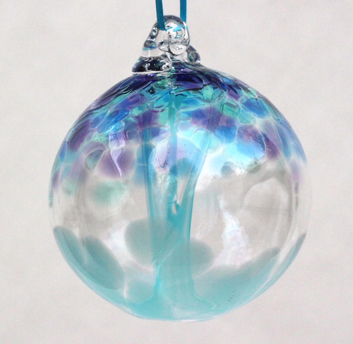 Click to view detail for DB-955 Ornament - Jewel Tone Teal Witchball $37